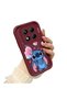 Redmi Note 14 Pro Plus+ 5g Compatible Burgundy Silicone Shockproof Lens Protected Stitch Pattern Case - 3