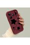 Realme Note 50 4g Compatible Claret Red Silicone Shockproof Lens Protected Star Pattern Case