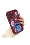 Redmi 12 4g Compatible Claret Red Silicone Shockproof Lens Protected Stitch Pattern Case - 3
