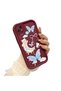Realme C21 Compatible Claret Red Silicone Shockproof Lens Protected Bow Pattern Case - 3