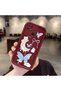 Redmi 10C Compatible Burgundy Silicone Shockproof Lens Protected Bow Pattern Case - 2