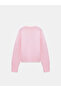 10645 V-Neck Wool Blend Sweater-Pink - 6