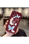 Realme C21 Compatible Claret Red Silicone Shockproof Lens Protected Bow Pattern Case - 2