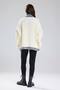 Women's Thick Knitwear Denim Fabric Garnished Design Jacket Cardigan - 6