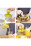 14-Ounce Manual Hand Squeezer Juicer With Built-in Measuring Cup And Grater Green 14*9*14cm - 5