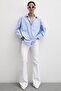 NeverMore Women’s Oversized 100% Cotton Button-Down Shirt - 4