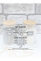 2 Pieces of Marble Stand Vacuum Lid Glass Spice Jar Set (890Cc) - with Bamboo Spoon - 2