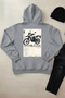 Jdm Moto - Unisex Hooded Kangaroo Pocket 3 Thread Puff (with Fleece Inside) Sweatshirt