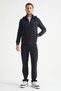 Navy Blue Premium High Collar Comfortable Fit Classic Leg Men's Tracksuit Set - 5