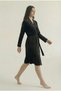 Women's Velvet Dressing Gown with Pocket Detail and Belt 825 - 3