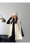 Duck Embroidered Knitwear Scarf & Beanie Set - 6