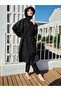 Oversize Long Hijab Swimsuit with Pile Trim Hat - Alf26521 - 7