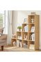 VASAGLE 10 Cube Wooden Storage Unit with Staircase Design Freestanding Bookcase - Natural Davos Oak - 2