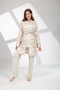 Mint Floral 3-Piece Maternity Pajama and Dressing Gown Set - Adjustable Waist & Mother-Baby Set - 3