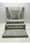 Wooden Suede Coated Gray Color 35/35 cm Jewelry Display Stand - 4