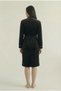Women's Velvet Dressing Gown with Pocket Detail and Belt 825 - 4