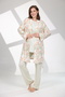 Mint Floral 3-Piece Maternity Pajama and Dressing Gown Set - Adjustable Waist & Mother-Baby Set