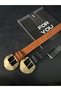 2-Pack Faux Leather Oval Buckle Women's Trouser Belt, Jacket Belt, Shirt Belt, Dress Belt - 2