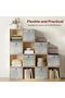 VASAGLE 10 Cube Wooden Storage Unit with Staircase Design Freestanding Bookcase - Natural Davos Oak - 4