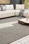 Velora Gray Wicker Woven Non-Slip Base Sisal Rug Washable Living Room Carpet 1920 - 2