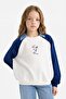 Polo Collar Printed Sweatshirt for Girls G6826A826Sp - 2
