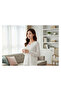 Hearted White Cotton Women's Pajamas Set - 6