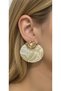 Women's Gold Color Natural Stone Detailed Marble Patterned Stainless Steel Earrings - 5
