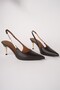 Vi̇vara Chain Detailed Pointed Toe Open Back Women's Heeled Shoes - 2