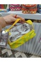 Patterned Large Size Transparent Pencil Case with Handle and Zipper, Pen Holder 20.5X12.5X10 cm - 4
