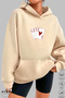 Unisex Hoodie Long Sleeve Playing Card Printed Hooded Oversized 100% Cotton Combed Cotton Sweatshirt - 4