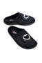 Winter Embroidered Heart Design Comfortable Sole Daily Women's Home-Carpet Slippers - 2