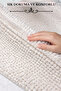 Liva Cream Luxury Cotton Double Bath Mat Set 60X100 & 50X60 Soft Textured - 5