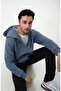 Zippered Organic Cotton Charcoal Color Men's Sweatshirt - 3