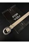 Women's Faux Leather Oval Buckle Belt, Jacket Belt, Shirt Belt, Dress Belt - 3