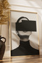 Wooden Framed Monochrome Series Hidden Face Painting, Living Room, Home, Office Wall Decoration