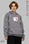 Unisex Hoodie Long Sleeve Playing Card Printed Hooded Oversized 100% Cotton Combed Cotton Sweatshirt - 3