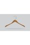 Wooden (Gold Hook Lama) Shirt, Blouse, Dress Hanger Walnut Color 48 Pieces - 2