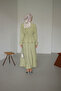 Women's Hijab Suit with Ribbon Detail on the Front and Gathered Skirt - 5