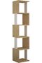 Piri Corner Bookcase, Modern Book shelf Cabinet 6 Tier, Multi Storage Bookshelf Rack, Display Unit f - 3
