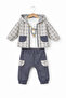 Baby Plaid Hooded 3-Piece Set