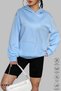 Women's Hoodie Long Sleeve Sticker Love Printed Hooded Oversized 100% Cotton Combed Cotton Sweatshirt - 4