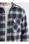Esvab • Modern & Distinctive Standard Fit Checked Embroidered Wool Blend Men's Lumberjack Shirt - 4