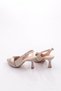 A782 Women's Ribbon Detailed Open Back Low Heeled Shoes - 3