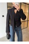 Jacket with Vatkali Scarf Detail Black - 2