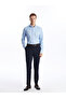 Nevavm Slim Fit Long Sleeve Oxford Men's Shirt with Difference - 2