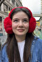 Young Red Plush Headphones |   Unisex Winter Soft Ear Protection - 2
