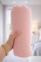 100% Cotton Single/Double/King Size Pink Color Elastic Fitted Padded Sheet Set (with Pillowcase) - 2