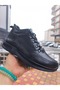 Voyager Zipper Lace-Up Boots Winter Black 4509 Genuine Leather Men's Sneakers Trekking Shoes - 5