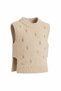 Cotton Hole Detailed Crew Neck Sweater and Knitwear Pants Top and Bottom Set - 2