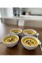 Large Ceramic White Bowl Set of 4, Presentation Bowl, Salad Bowl, Snack Bowl, 14 cm in Diameter - 3